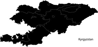 siyah Kırgızistan Haritası
