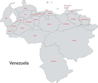 gri venezuela Haritası