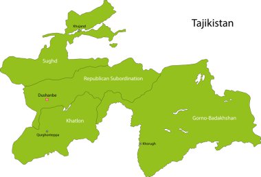 Yeşil Tacikistan Haritası