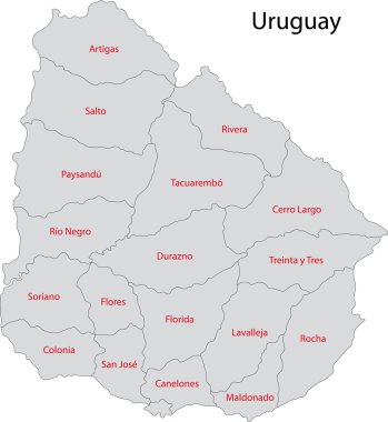 Uruguay Haritası