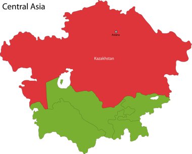 Kazakistan Haritası