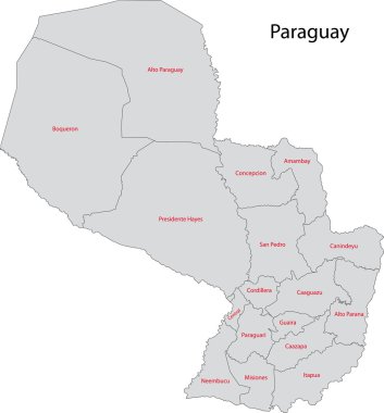 gri paraguay Haritası