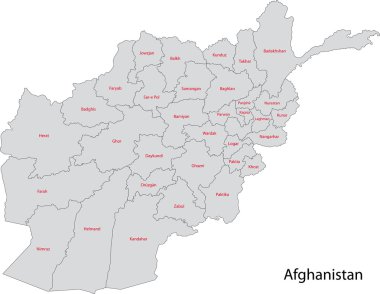 gri Afganistan Haritası