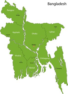 Yeşil Bangladeş Haritası