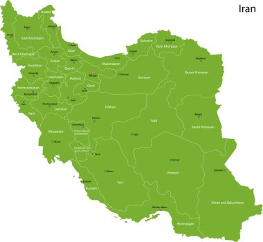 Yeşil iran Haritası