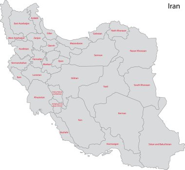 gri iran Haritası