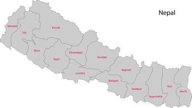 gri nepal Haritası