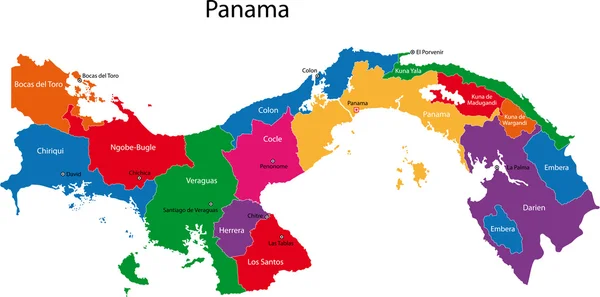 Panamá Mapa — Vetor de Stock