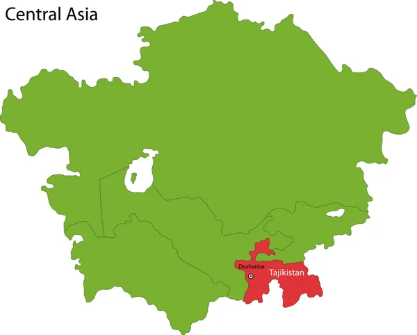 Tadzjikistan karta — Stock vektor