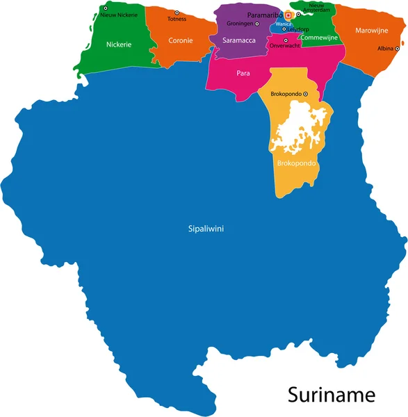 Repubblica del Suriname — Vettoriale Stock