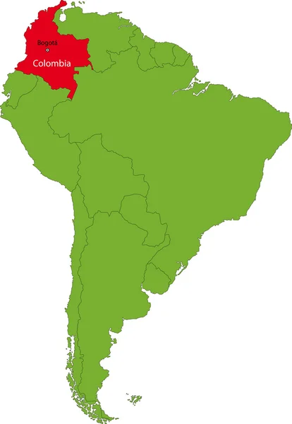 Colombia Mapa — Archivo Imágenes Vectoriales