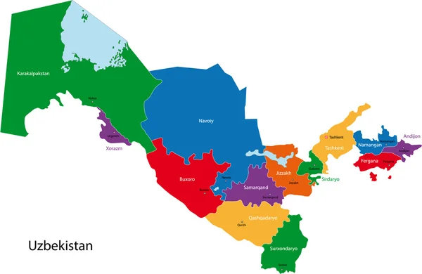 Uzbekistán Mapa — Archivo Imágenes Vectoriales