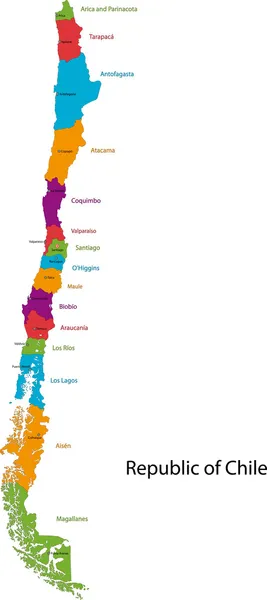 Chile Mapa — Vector de stock