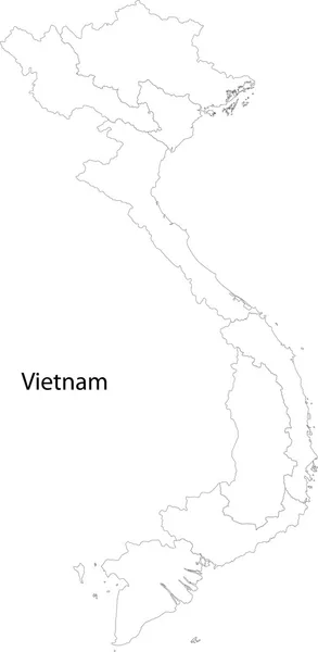 Карта Вьетнама — стоковый вектор