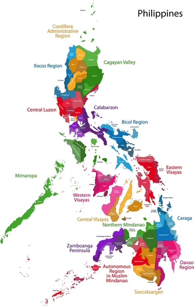 Filipinas Mapa — Archivo Imágenes Vectoriales