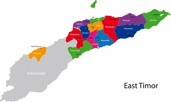 Kelet-Timor Térkép — Stock Vector