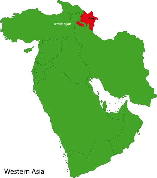 Mapa do Azerbaijão — Vetor de Stock