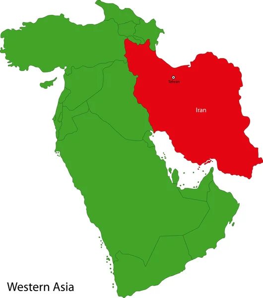 Mapę Iranu — Wektor stockowy