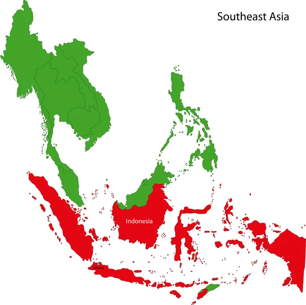 Indonesia On Map Of Asia Indonesia Map Stock Vector Image By ©Volina #32474731