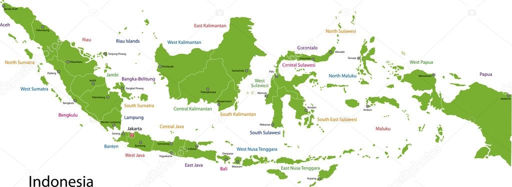 Mapa verde de Indonesia 2023