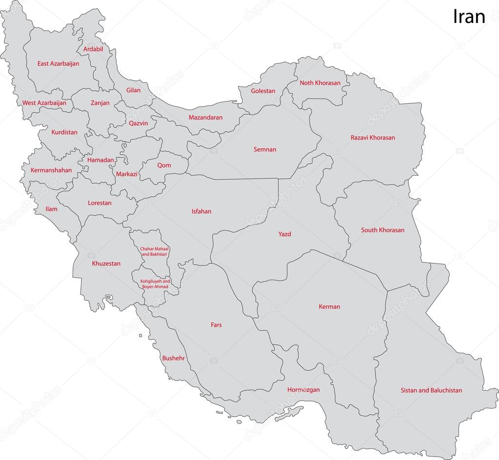 Grey Iran map