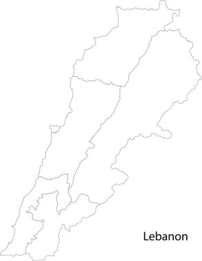 Contour Lebanon map