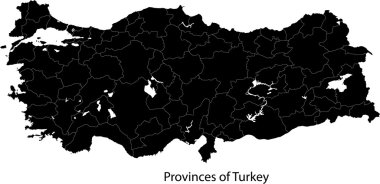 siyah Türkiye Haritası