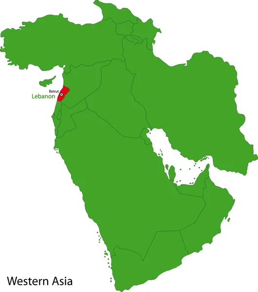 Carte du Liban — Image vectorielle