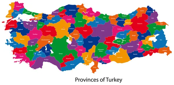 Turquía Mapa — Archivo Imágenes Vectoriales