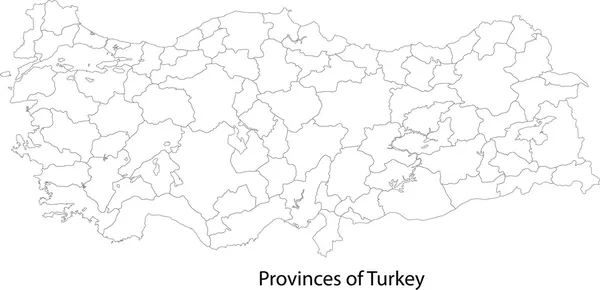 Turcja kontur mapa — Wektor stockowy