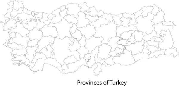 Konturenkarte Türkei — Stockvektor