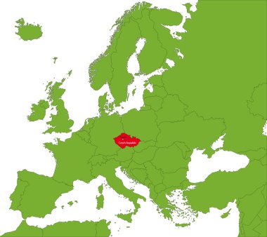 Czech Republic map clipart