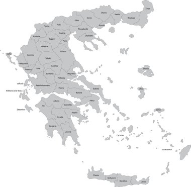 gri Yunanistan Haritası