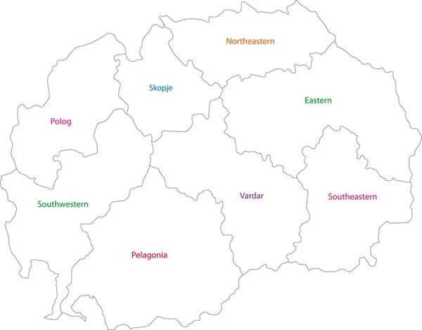 Obrys mapy Makedonie — Stockový vektor