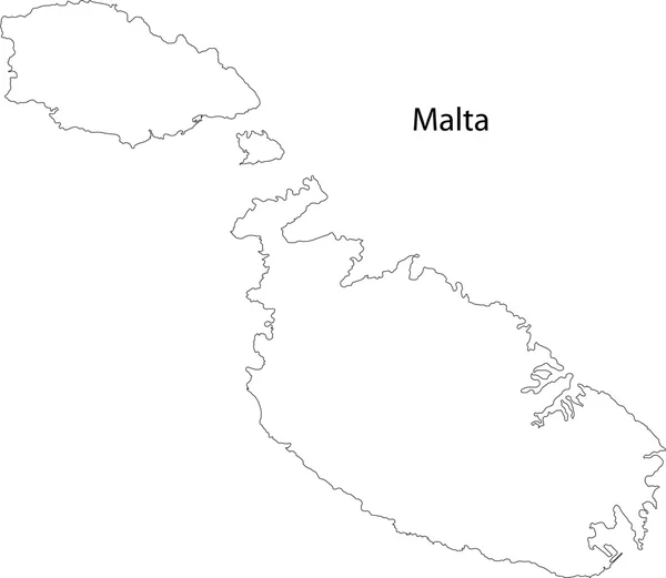 Kaart van malta — Stockvector