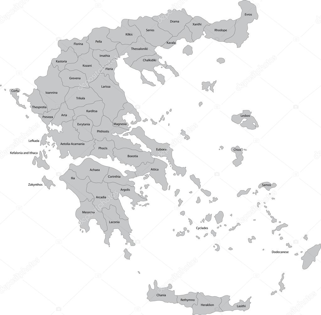 Grey Greece map
