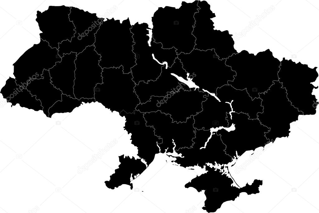 Black Ukraine map