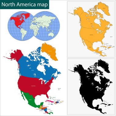 Kuzey Amerika Haritası