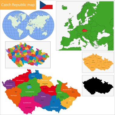 Czech Republic map clipart