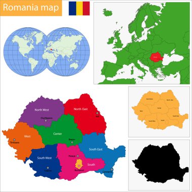 Romanya harita