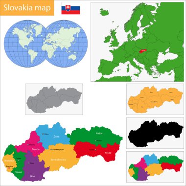 Slovakia map clipart