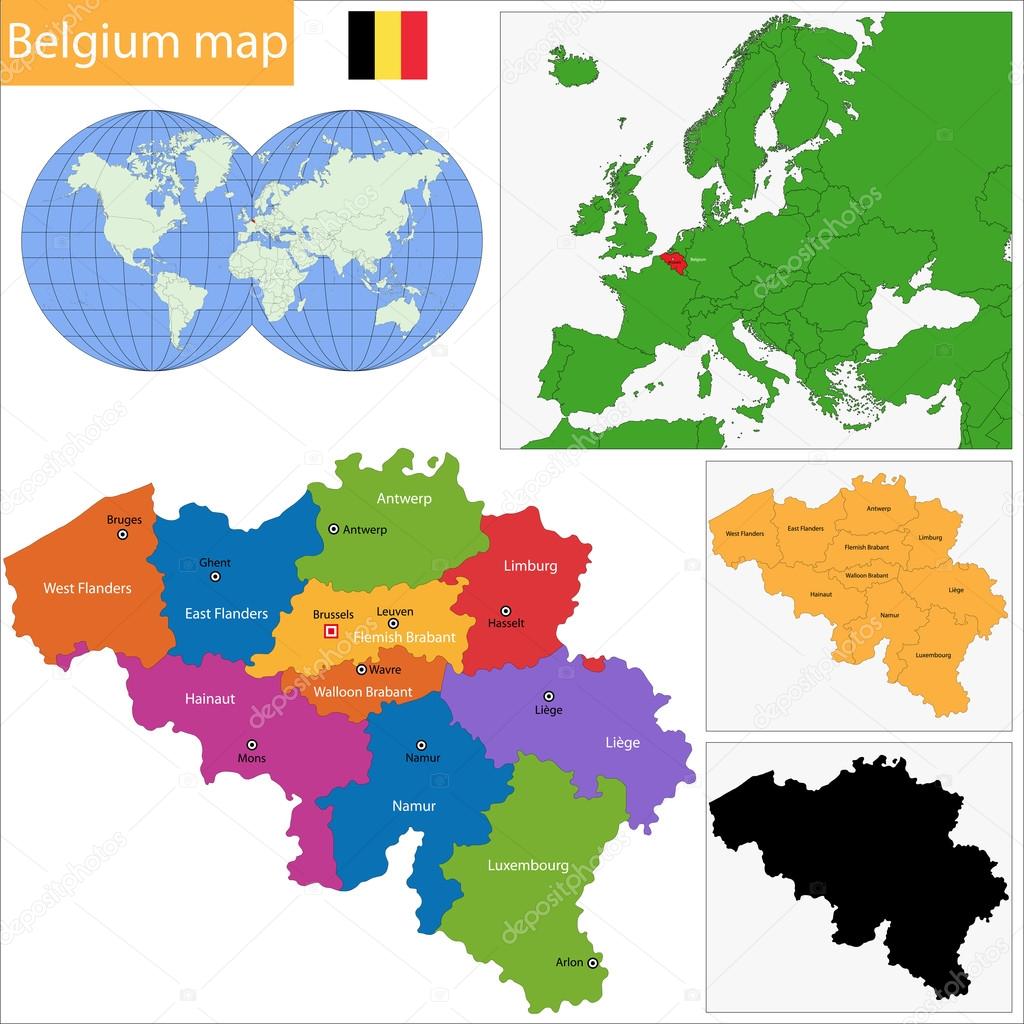 colorida Portugal mapa com regiões e a Principal cidades. vetor