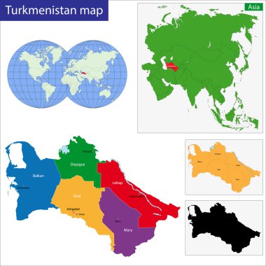 Türkmenistan Haritası