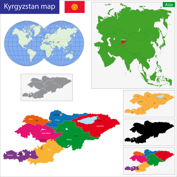 Kyrgyzstan map