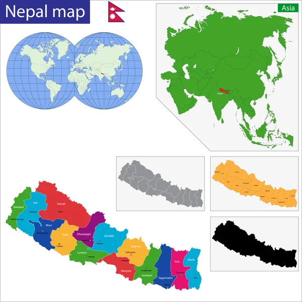 Republiken nepal — Stock vektor