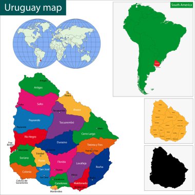 Uruguay Haritası
