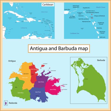 Antigua ve barbuda haritası