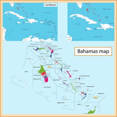 The Bahamas map clipart