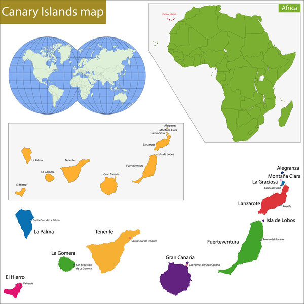 Canary Islands map