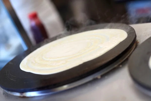 Pancake on stove — Stock Photo, Image
